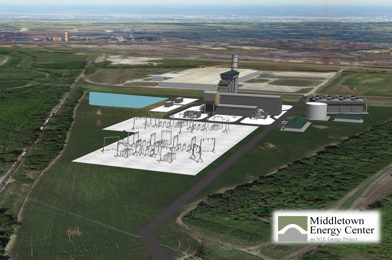 A projection of what the Middletown Energy Center will look like once construction is completed in 2018.