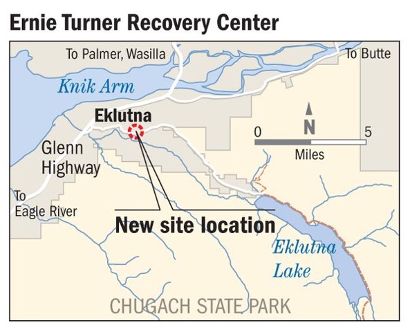 The location of the future Eklutna-based Ernie Turner Center, expected to open in early summer 2018. Photo courtesy of Alaska Dispatch News.