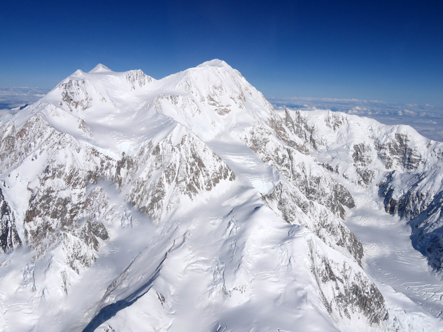 Denali, also known as Mount McKinley, is the tallest mountain in North America with a summit elevation of 20,320 feet (6,194 m) above sea level.