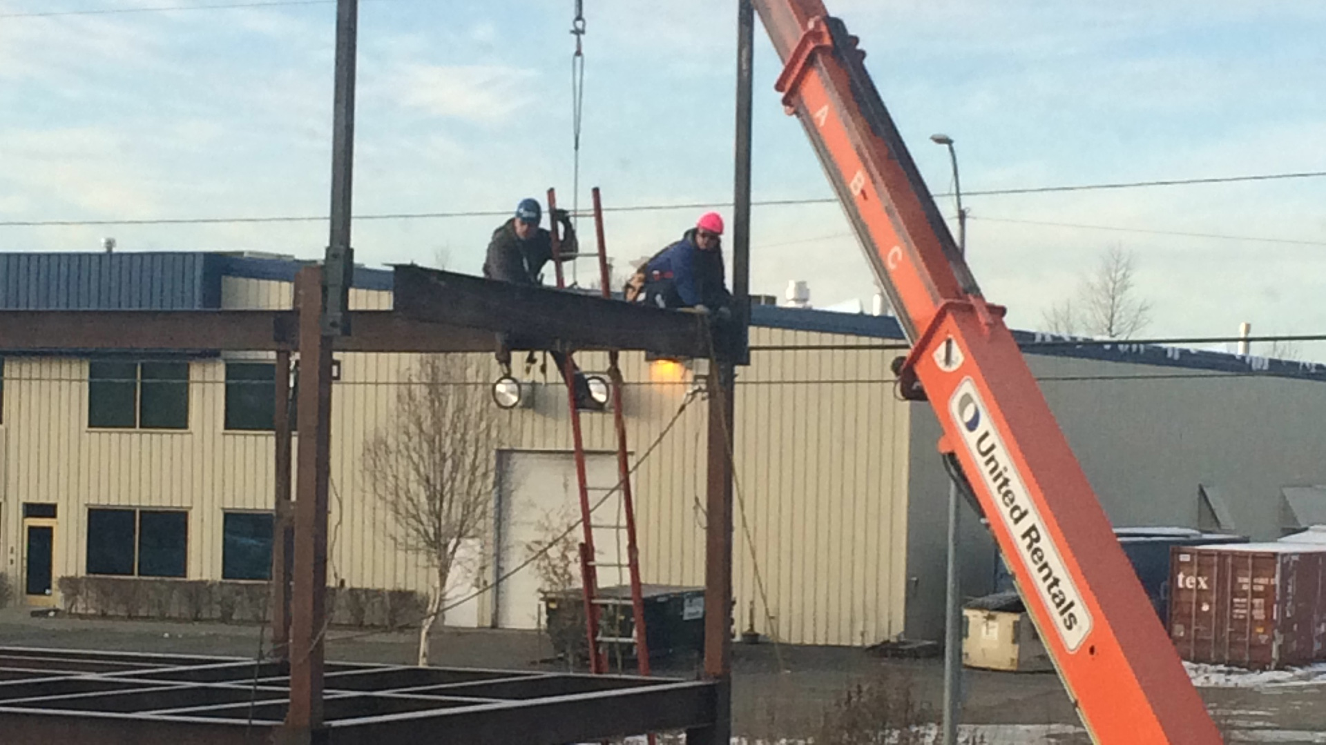 Students in CITC's new ironworkers pre-apprenticeship training program practice their new skills. (Courtesy of Cook Inlet Tribal Council.)